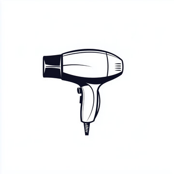 recommend clip art: Styled Simplicity: Hair Dryer Minimalist Line Art Logo