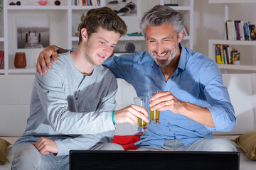 close up of a happy family having a rest