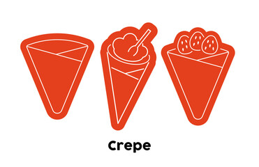 Obraz premium クレープのイラストレーション素材です。ロゴやグッズに最適です。