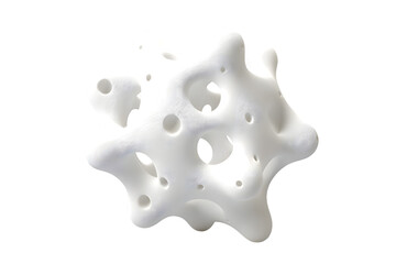 Obraz premium White Organic metaball shape 3d illustration isolated on transparent background