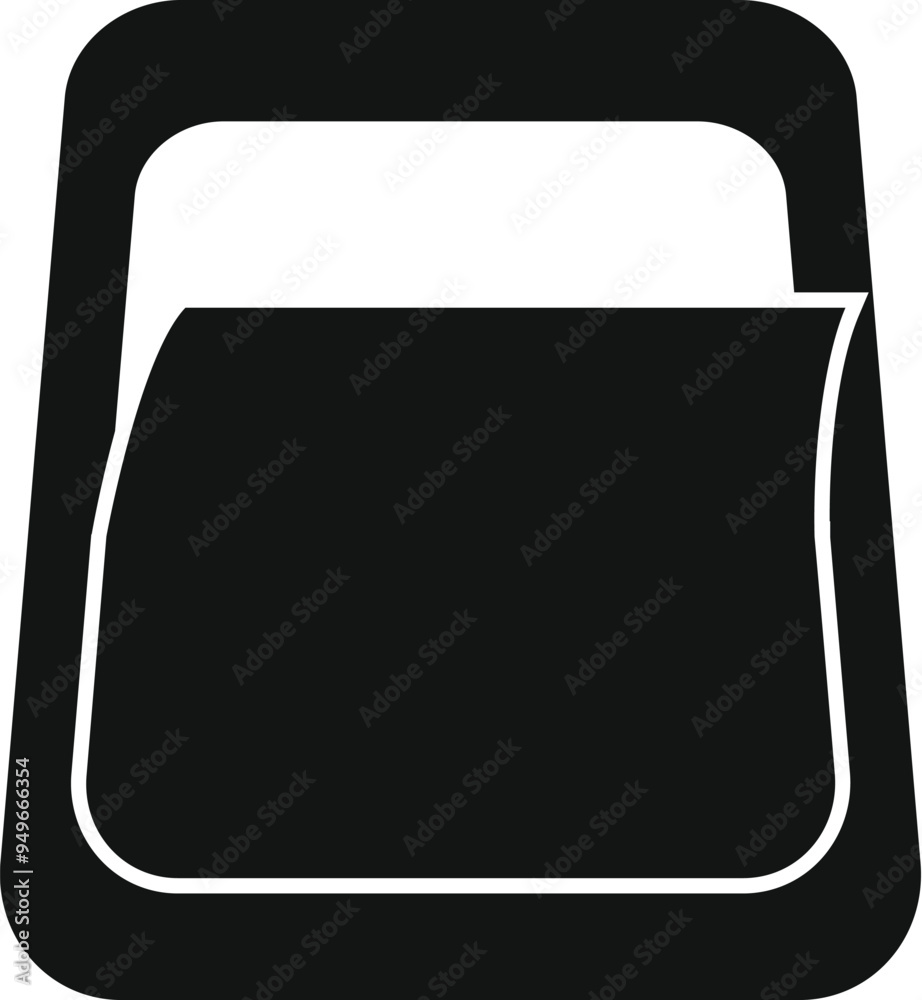 Poster this simple vector icon depicts a file folder, symbolizing data storage and organization