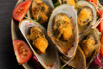 Homemade Baked Clams with Garlic and Parsley