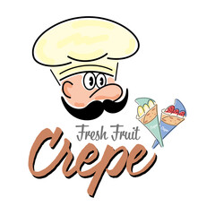 クレープ屋さんをイメージして作ったイラストレーションです。