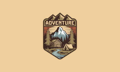 logo design of a adventure vector flat design