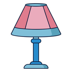 Obraz premium Cute Table Light Vector Illustration on White Background