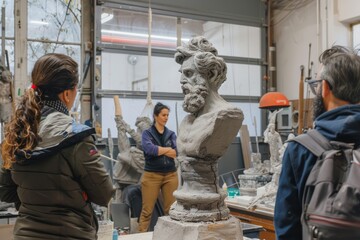 Private Sculpture Lesson with Expert Instructor in Creative Professional Workshop Setting