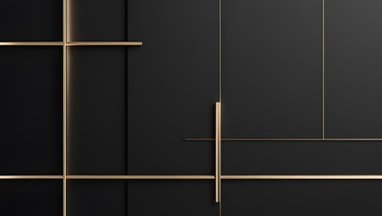 simple minimalist background with black and gold color combination