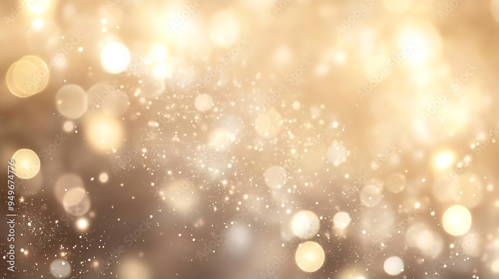 Poster Elegant beige bokeh abstract background Delicate blurred wallpaper texture Template with defocused bokeh lights and copy space for business website design Banner social media advertisi : Generative AI