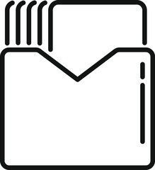 Archive folder with documents sticking out is being stored for future reference