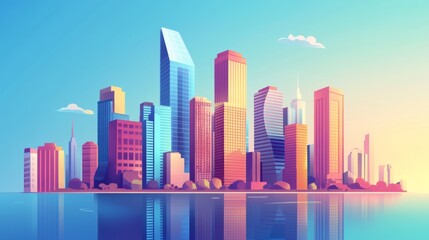 Fototapeta premium city building illustration 
