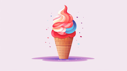 delicious, cute and adorable ice cream icon.