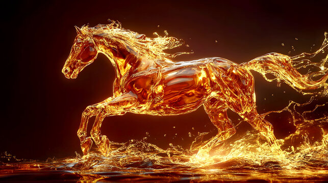 The oil spreads through the engine, as effortlessly as a horse runs across open fields