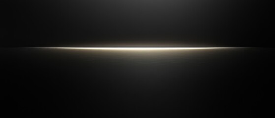 Minimalist Horizon with Subtle Light Gradient on Dark Background - Abstract Conceptual Art