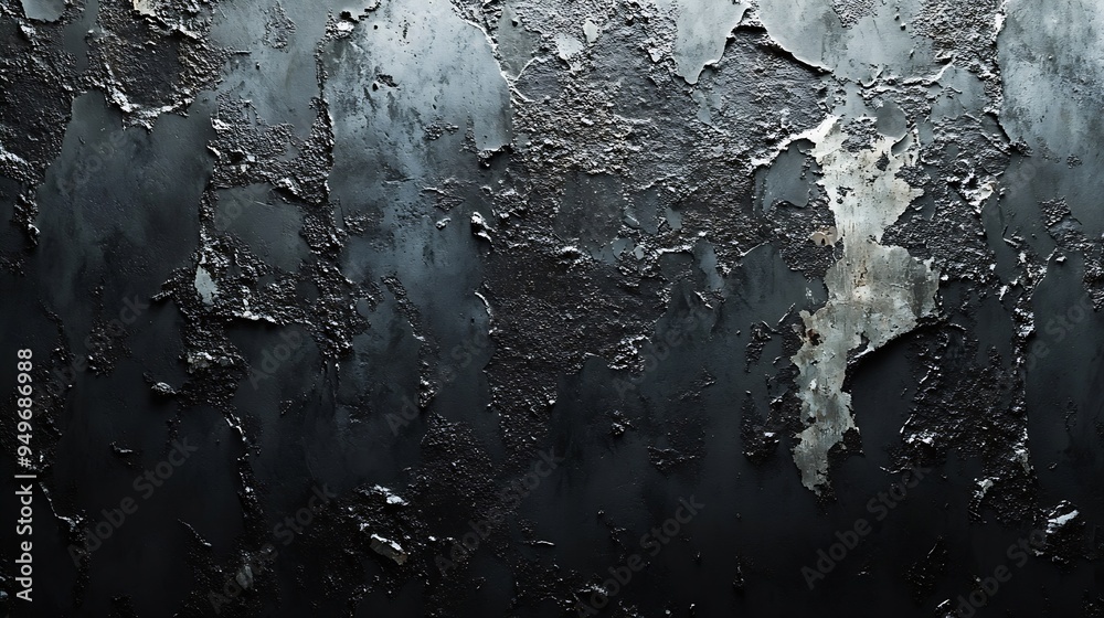 Leinwandbilder Old wall texture cement dark black gray background abstract grey color design are light with white gradient background : Generative AI