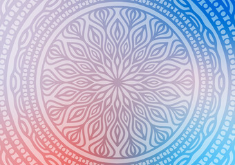Mandala purple geometry blue pattern design background