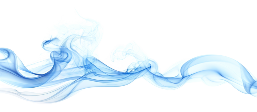 PNG Abstract blue smoke on white