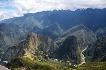 Machu Picchu as seen from Machu Picchu mountain
