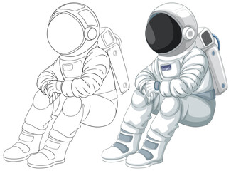 Astronaut Kid Illustration