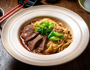  Satay beef noodle, the beef should be rough, hong kong style, in old hong kong style restaurant