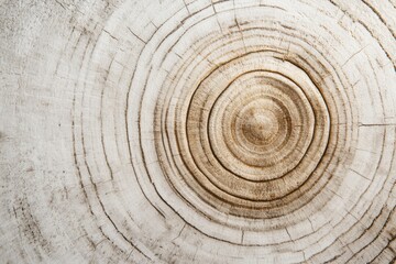 Naklejka premium Close-up of a tree trunk showcasing natural wood grain and growth rings.