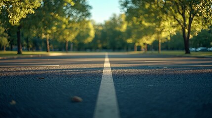 Fototapeta premium parking lot in city park : Generative AI