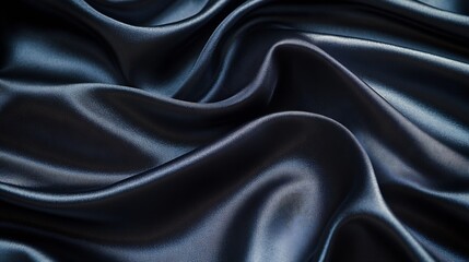 Fototapeta premium Black gray satin dark fabric texture luxurious shiny that is abstract silk cloth background with patterns soft waves blur beautiful : Generative AI