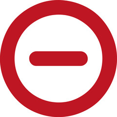 Minus Round icon logo design