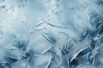 Obraz premium Processed collage of blue cold cracked ice surface texture. Background for banner, backdrop