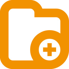 Plus Folder icon logo design