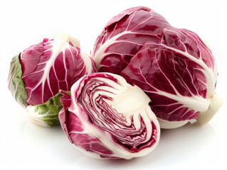 radicchio isolated on white background