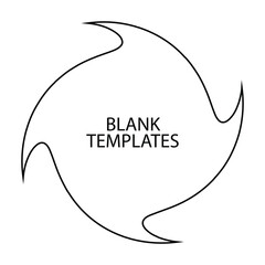 Black line frame background. hand line abstract frame picture templates isolated on white background