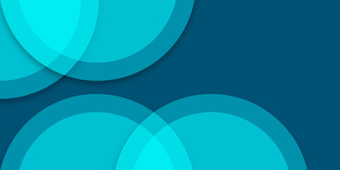 Blue background and circles and curve lines geometric pattern. Technology backdrop.