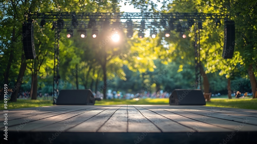 Poster stage in the park : generative ai