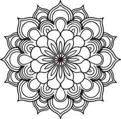 Diwali Lineal mandala background Art & Illustration