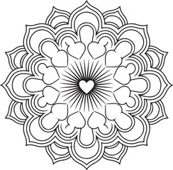 Diwali Lineal mandala background Art & Illustration