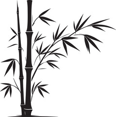 Bamboo Silhouette Vector Illustration
