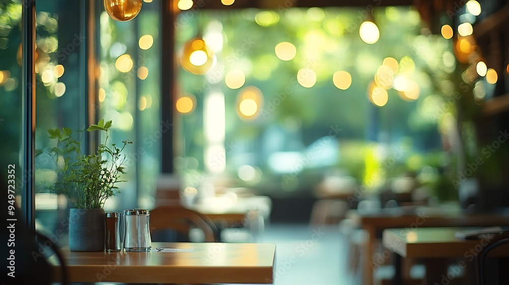 Poster blur thai style interior restaurantbackground blurred couter coffee bar resturant cafe cafe blurred 