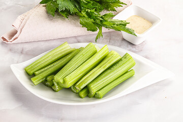 Vegan cuisine - dietary celery cticks