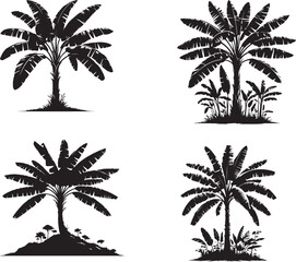 set of palm trees
