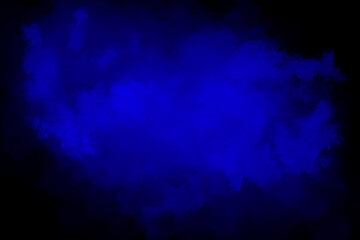 Blue color powder explosion on black background. Colored cloud. blue Colorful dust explode.	