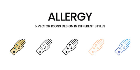 Allergy icons set vector stock illustration