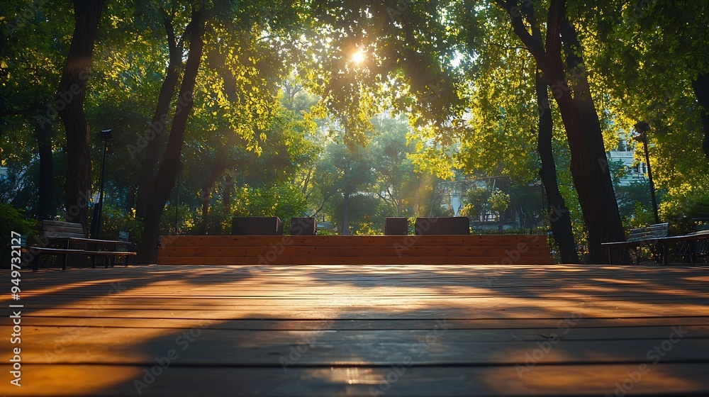 Poster stage in the park : generative ai
