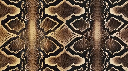 Python skin texture. Detailed texture of brown and black python skin, perfect for backgrounds or designs.