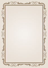 Decorative vintage style elegant border 