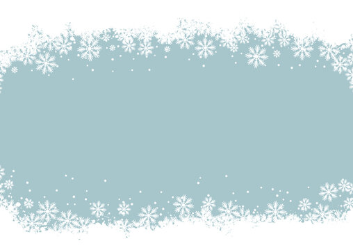 Christmas background with border of snowflakes