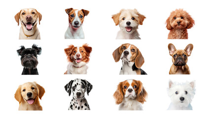 Obraz premium PNG cute dog element set, transparent background
