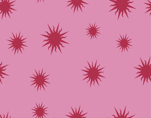 summer feeling and sun drawing vector seamless print