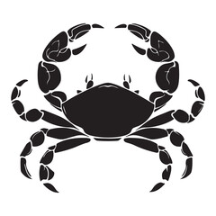 vector illustration of a crab silhouette on white background
