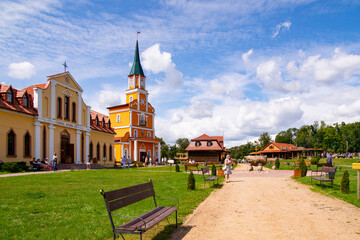 Obraz premium MINSK, BELARUS- August 01, 2024: Park Museum of Interactive History Sula, Recreation Center. Park-museum of interactive history of Sula in Belarus near Minsk