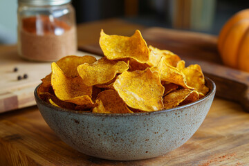 A Bowl of Crispy Sweet Potato Chips